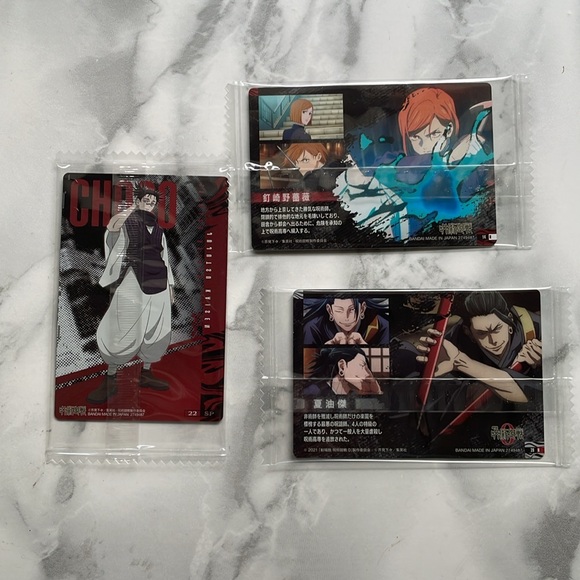 JUJUTSU KAISEN Trading Cards - Geto , Choso , Nobara LOT OF 3 - Picture 3 of 4